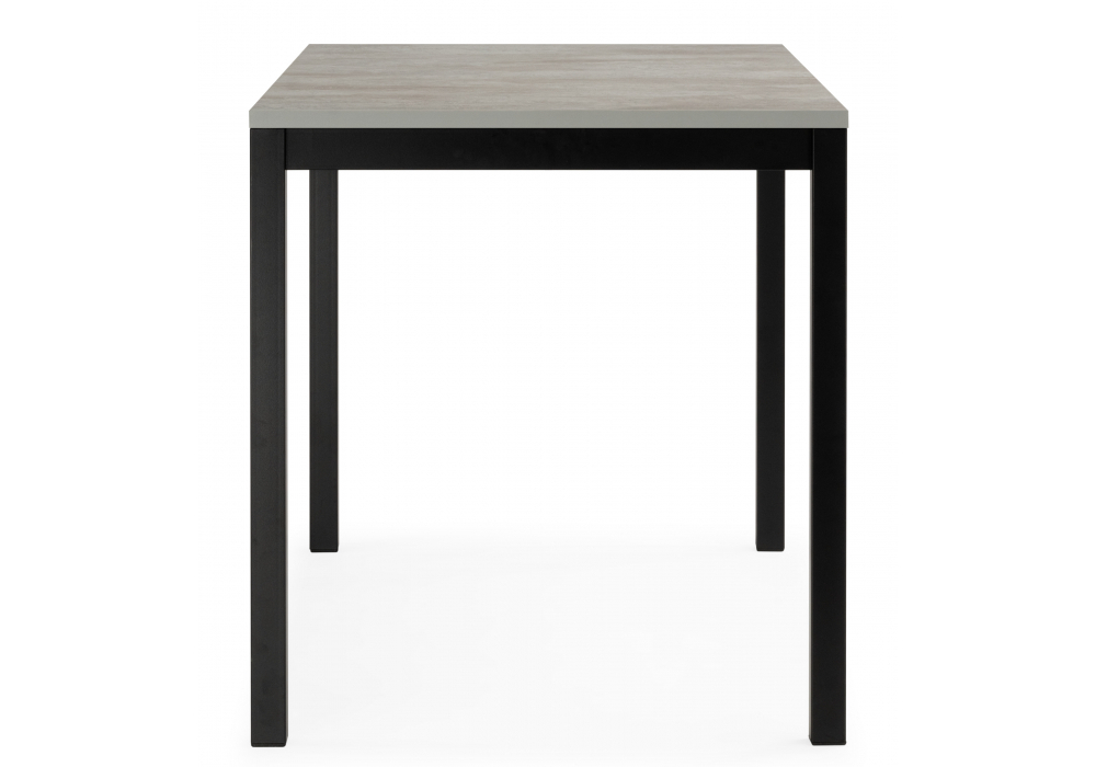 Стол деревянный Woodville Жаклин 120(170)x68 раздвижной лдсп, бетон метрополитен, ножки черные