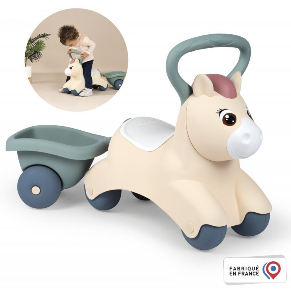 Smoby Little - First Ride Baby Pony Пони с прицепом 140502