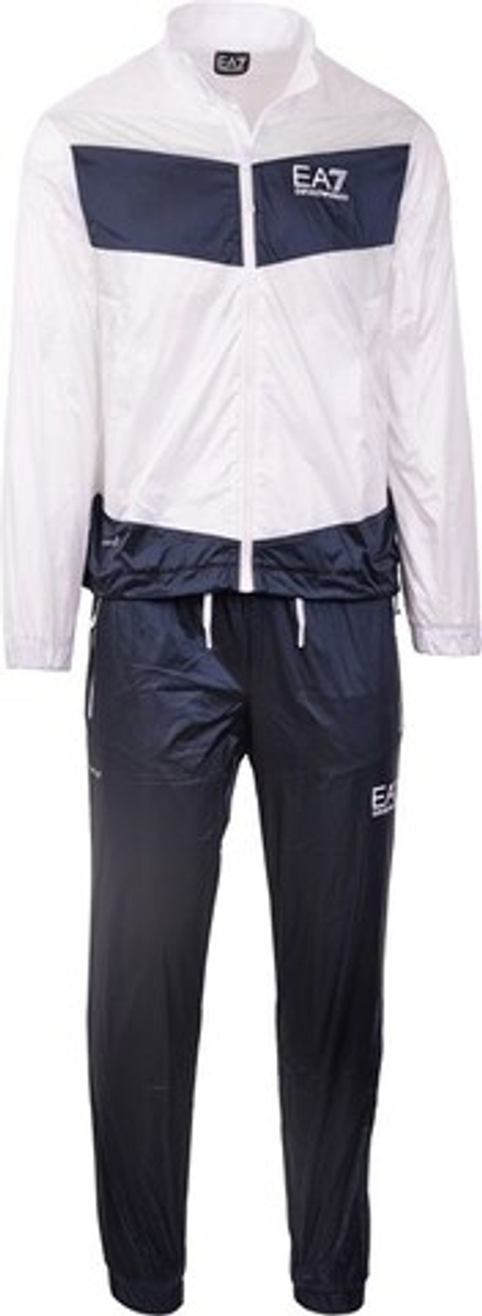 Теннисный костюм EA7 Man Woven Tracksuit - white/navy blue