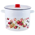 Кастрюля эмал цил Ягодки 9,0л ТМ Appetite