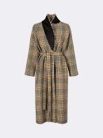 Пальто-халат с воротником из пайеток OLA OLA