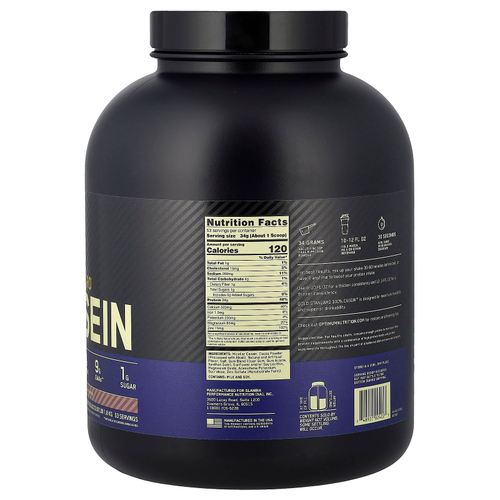 Optimum Nutrition, Gold Standard® 100% Casein, казеин, со вкусом шоколада, 1,8 кг (3,97 фунта)