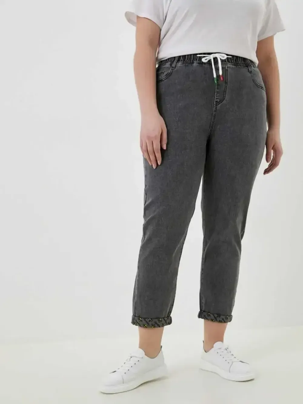 Джинсы на резинке больших размеров