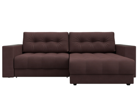 Диван угловой с декором Лига-049 НПБ, JOLY 09 ЗАМША бордовый