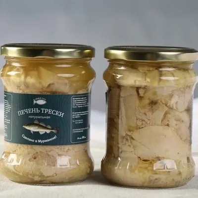 Фотография Печень трески из Мурманска / 500 мл купить в магазине Афлора