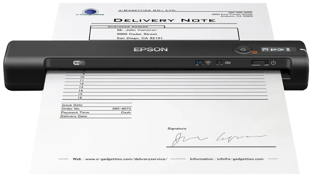 Сканер Epson WORKFORCE ES-60W B11B253401 черный