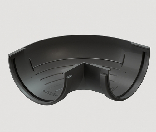 Döcke STANDARD Угловой элемент внешний 120 мм * 90˚ (Серый 7024)