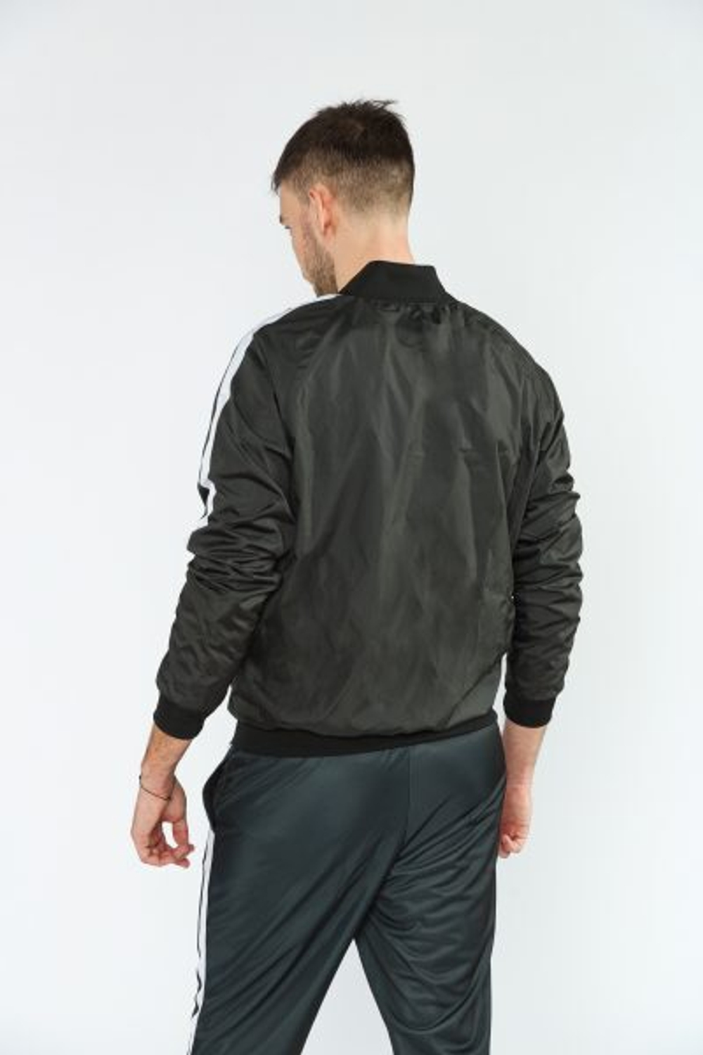 Бомбер с подкладом USA, чёрный,