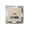 Розетка USB AtlasDesign тип A+C 5В/2.4А 2х5В/1.2А механизм песочн. SE ATN001239