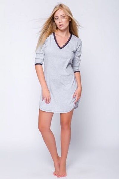 Сорочка Giulia свободного кроя (Размер: L-XL) (Цвет: светло-серый)