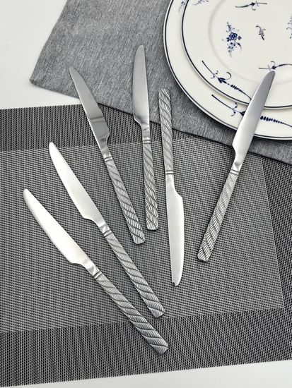 Набор столовых ножей 6 шт. из нержавеющей стали "Косичка"