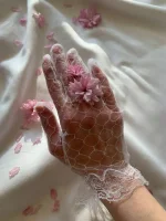 Перчатки короткие, Белый