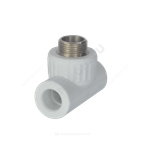 Тройник PP-R комбинированный белый Дн 20х3/4" НР VALFEX 10128120