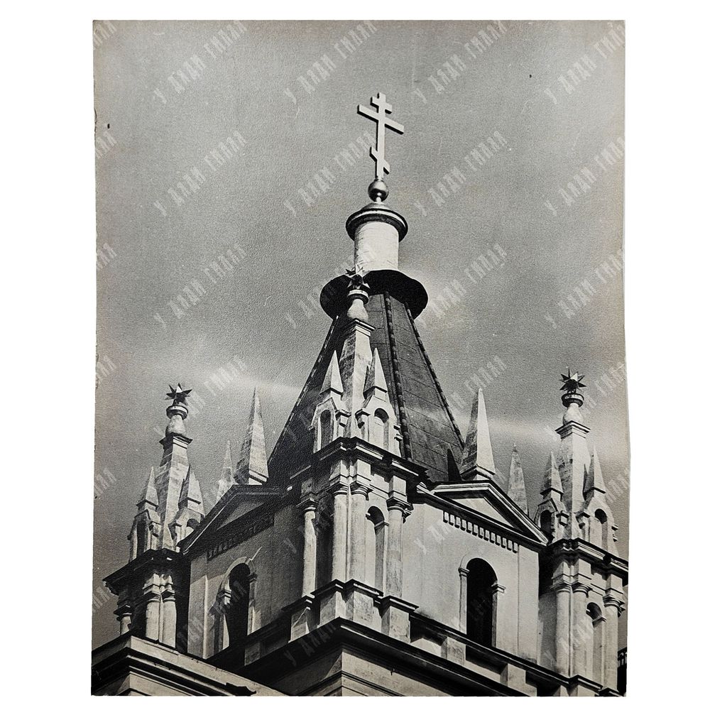 Неоготическая архитектура Москвы. Оригинальная фотография М. С. Лихачева. 1987.