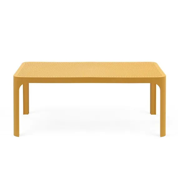 Желтый пластиковый журнальный столик Net Table 100х40 см | Nardi | Италия