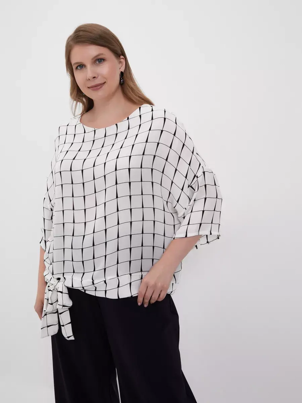 Блузка шифон с поясом