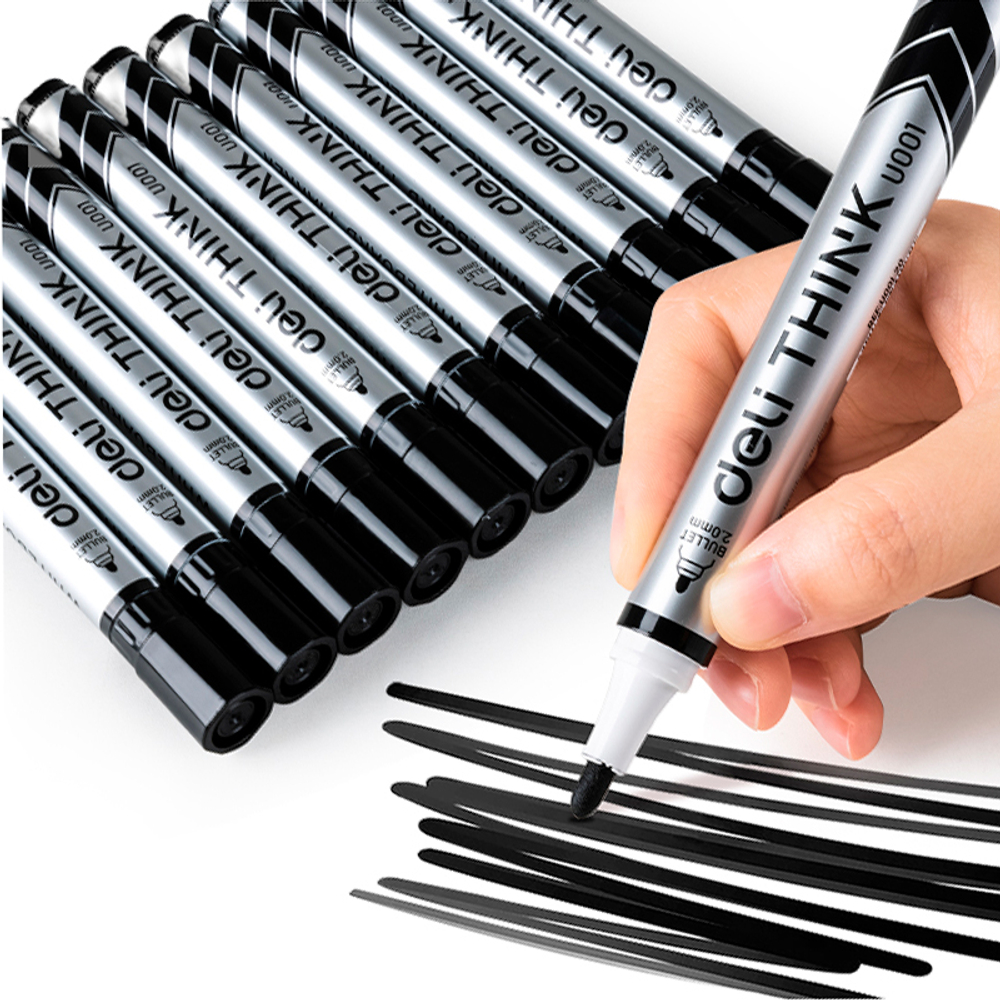 Маркер для доски DELI "Think" EU00120, черный