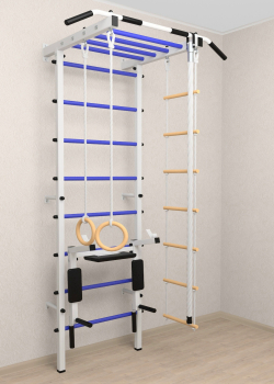 Шведская стенка Sv Pro рукоход 853 (Турник Pro рукоход/Брусья/стойка/Канат/Kольца/Лестница)