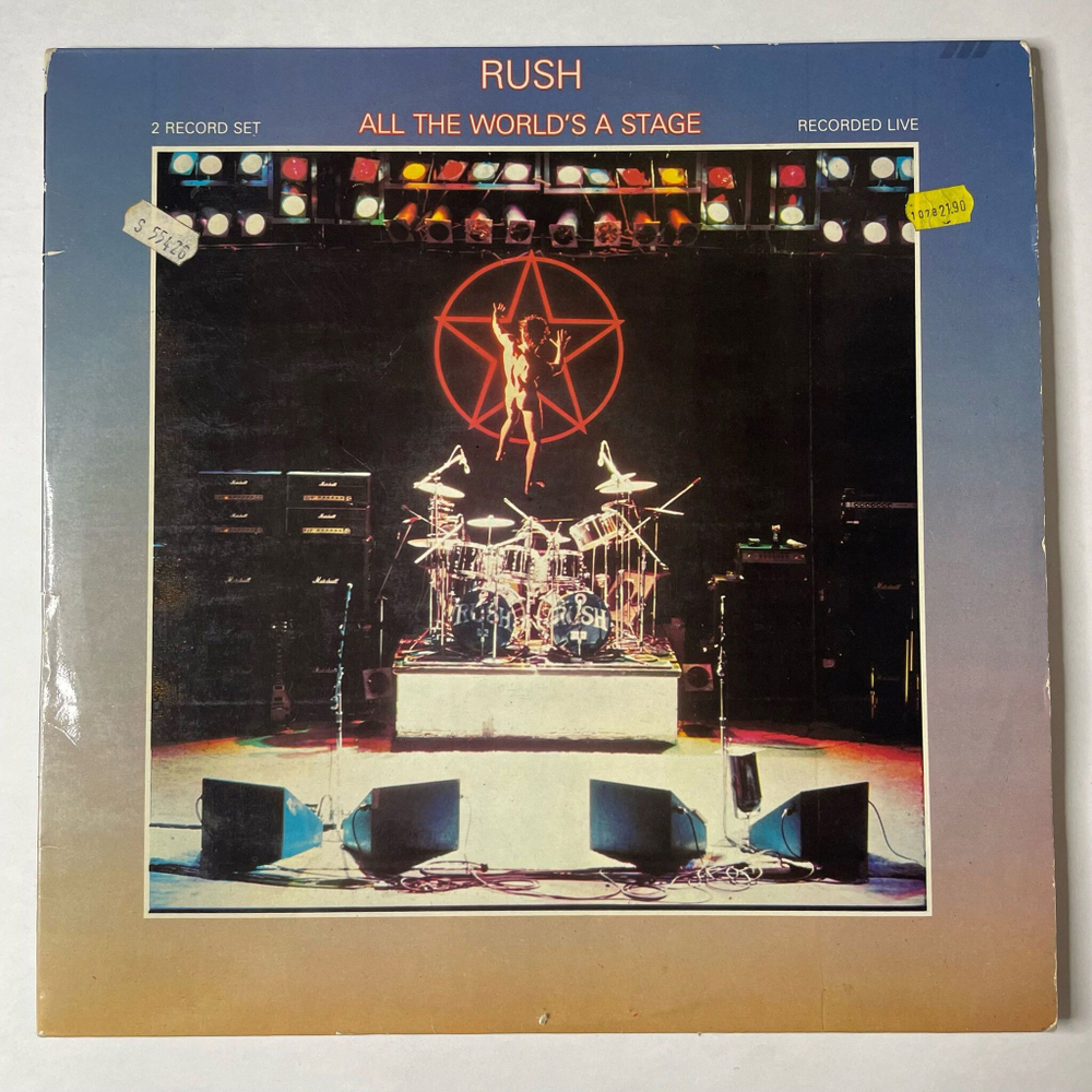 Винтажная виниловая пластинка LP Rush All The World A Stage (Holland 1976)