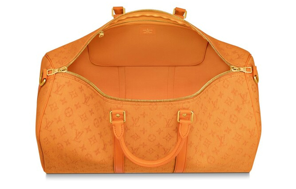 LOUIS VUITTON Keepall Bandouliere Monogram Denim 50 Ocre
