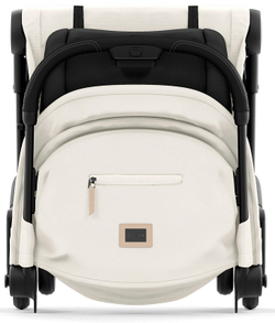 Коляска Cybex Coya Matt Black Frame Cloud G i-Size Lava Grey 2 в 1 Off White с дождевиком и бампером