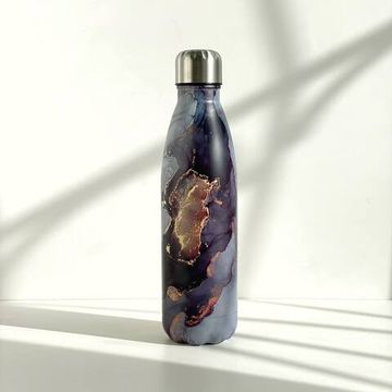 Термобутылка Серый мрамор, 500 мл, нерж. сталь
