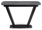 Керамический стол Woodville Петир 120(160)х80х75 larka grey, черный