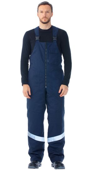Костюм зимний "Андезит" полукомбинезон (т.синий/серый)