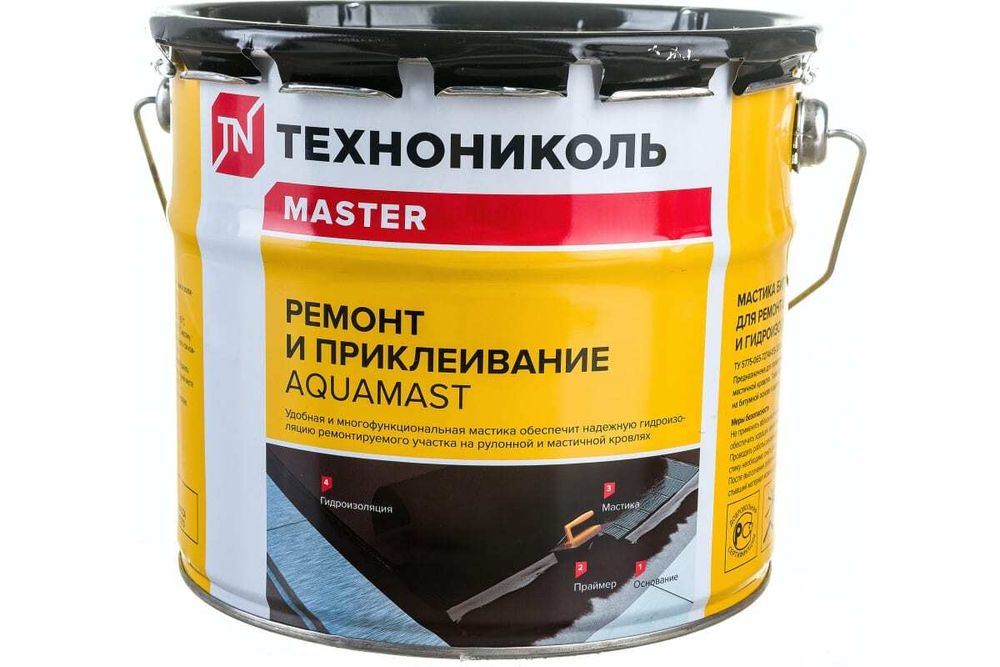 Мастика для ремонта AquaMast, ведро 3 кг ТЕХНОНИКОЛЬ