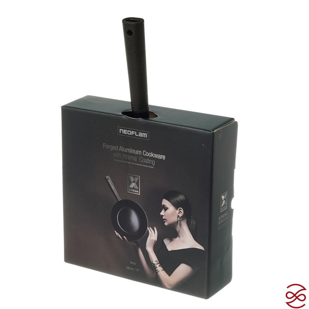 Сковорода вок со стеклянной крышкой Neoflam Noblesse 28 см (индукция)