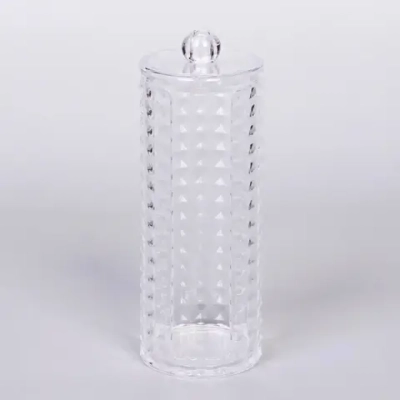 Диспенсер для ватных дисков «КАПЕЛЛА», прозрачный, 7.3*19см