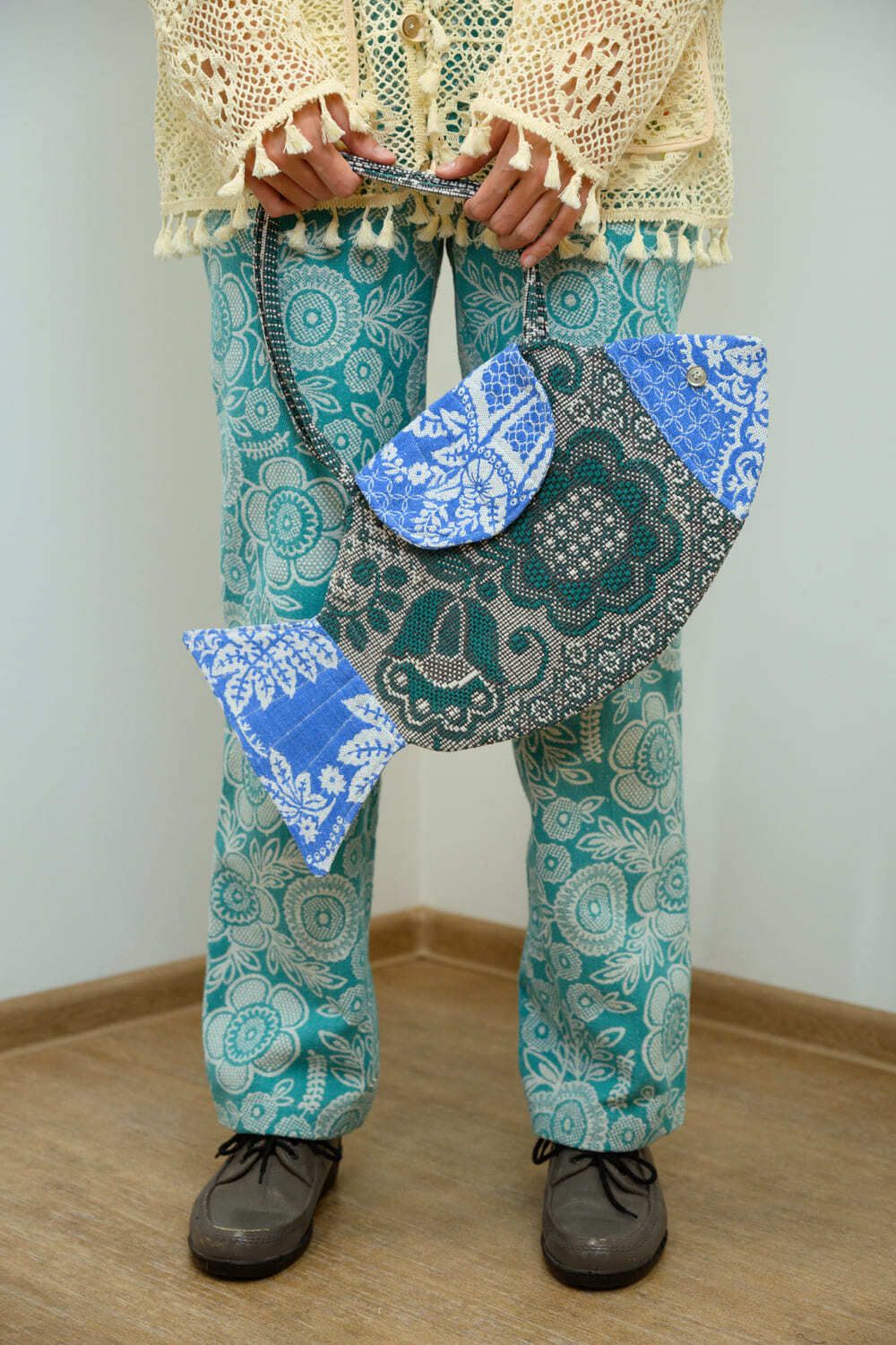 Сумка Soeurs Green and Blue Fish зелено-голубая