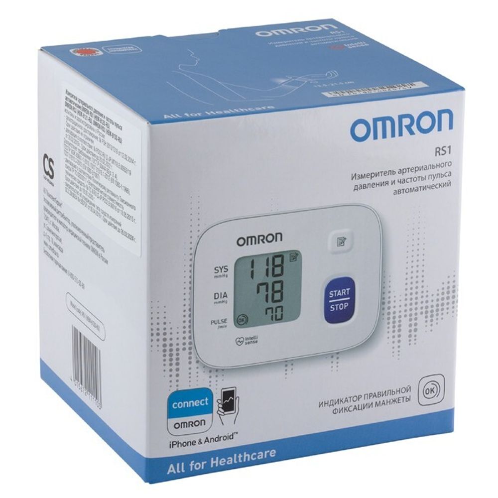 Тонометр Omron RS1 на запястье