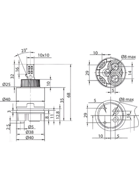 Картридж для однорукого смесителя MELODIA 40 мм с ножкой MKP20743P