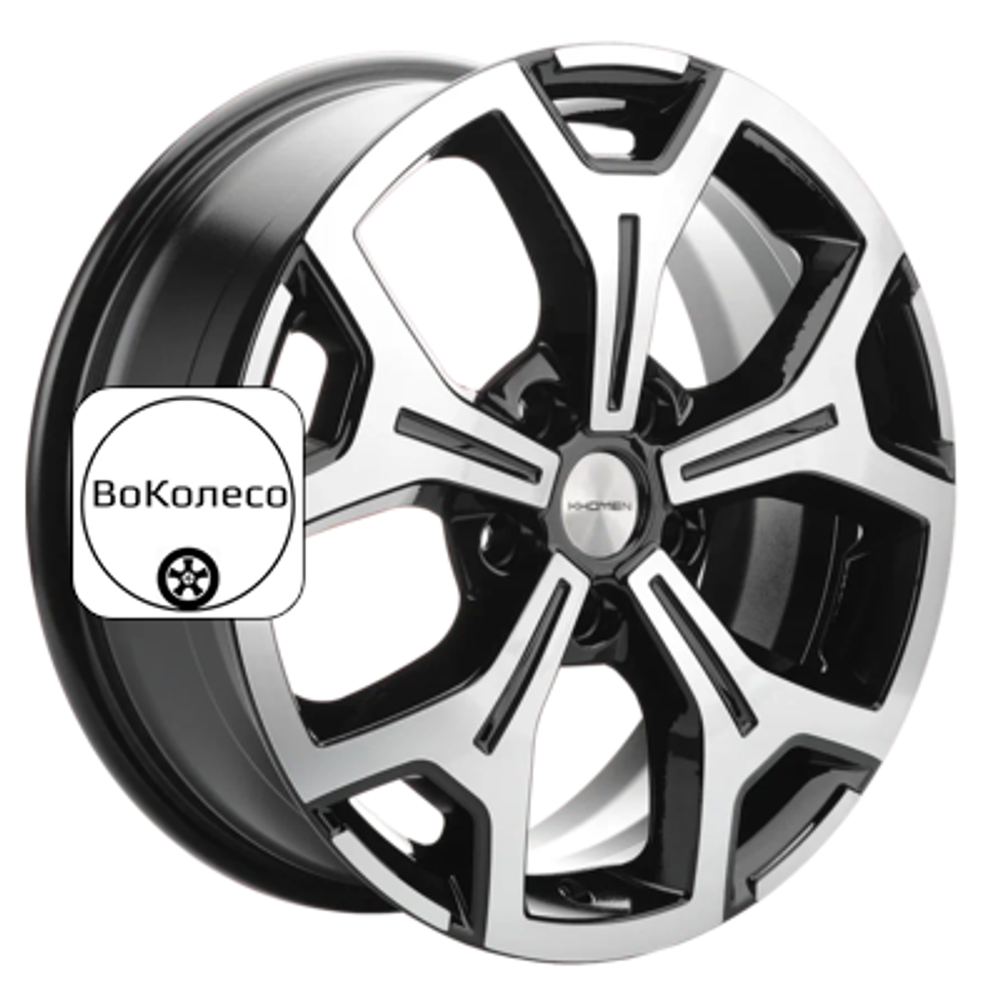 6,5x17/5x120 ET60 D65,1 KHW1710(2) (VW Multivan) Black-FP Khomen Wheels