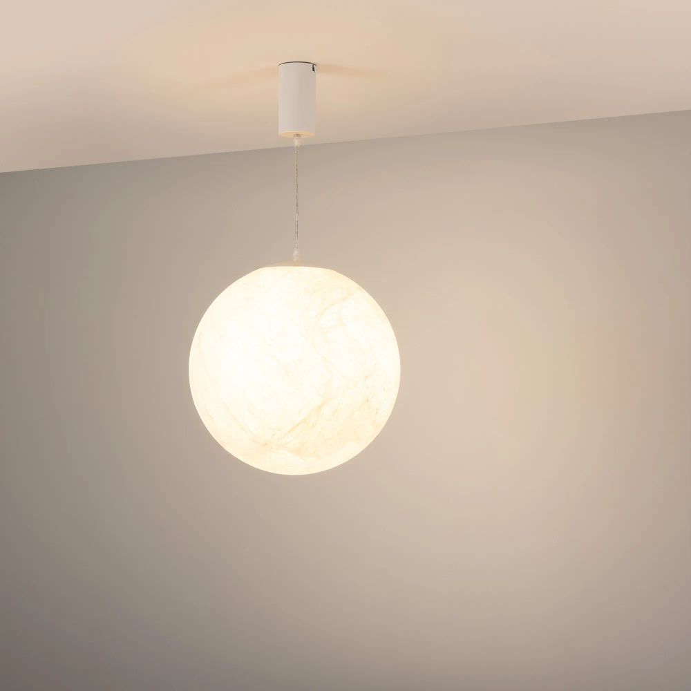 Светильник SP-SILKA-HANG-R400-12W Warm2700 (WH, 330 deg, 230V) (Arlight, IP20 Натуральный шелк, 3 года) 056880