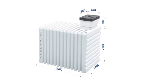 Погреб Т 3000 Тингард 11000 л.(2900x1900x2700см;850кг;белый) - арт.553973