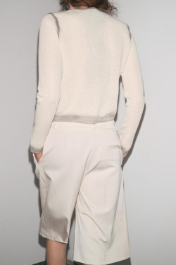 ZARA КАРДИГАН С ПРИНТОМ ОМБРЕ, ЭКРЮ