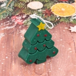 Свеча «Волшебная ёлочка» 8,1*6,2 см (65 гр), Зеленый (упаковка 12*12*3 см)