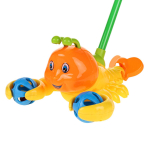 Каталка на палке Краб 52см, цвет желтый, пакет 341