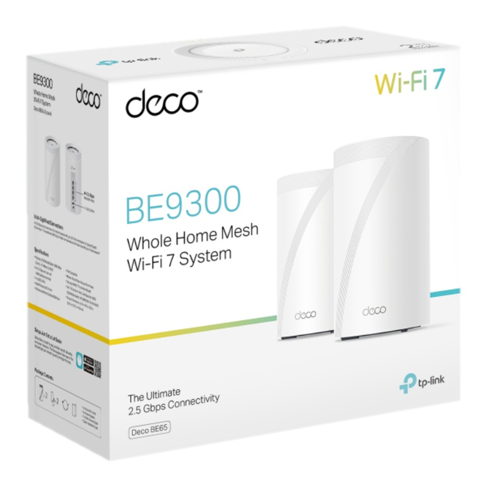 TP-Link Deco BE65 Pro (2-pack) BE9300 Трехдиапазонная домашняя Mesh-система Wi-Fi 7