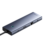 USB-C Хаб Baseus UltraJoy 10-Port (HDMI4K@60Hz + VGA + 3xUSB3.0 + USB-C-PD + RJ45 + SD + microSD/TF + mj3.5mm)