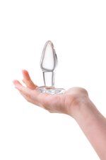 Анальная втулка стеклянная прозрачная 10,5 см