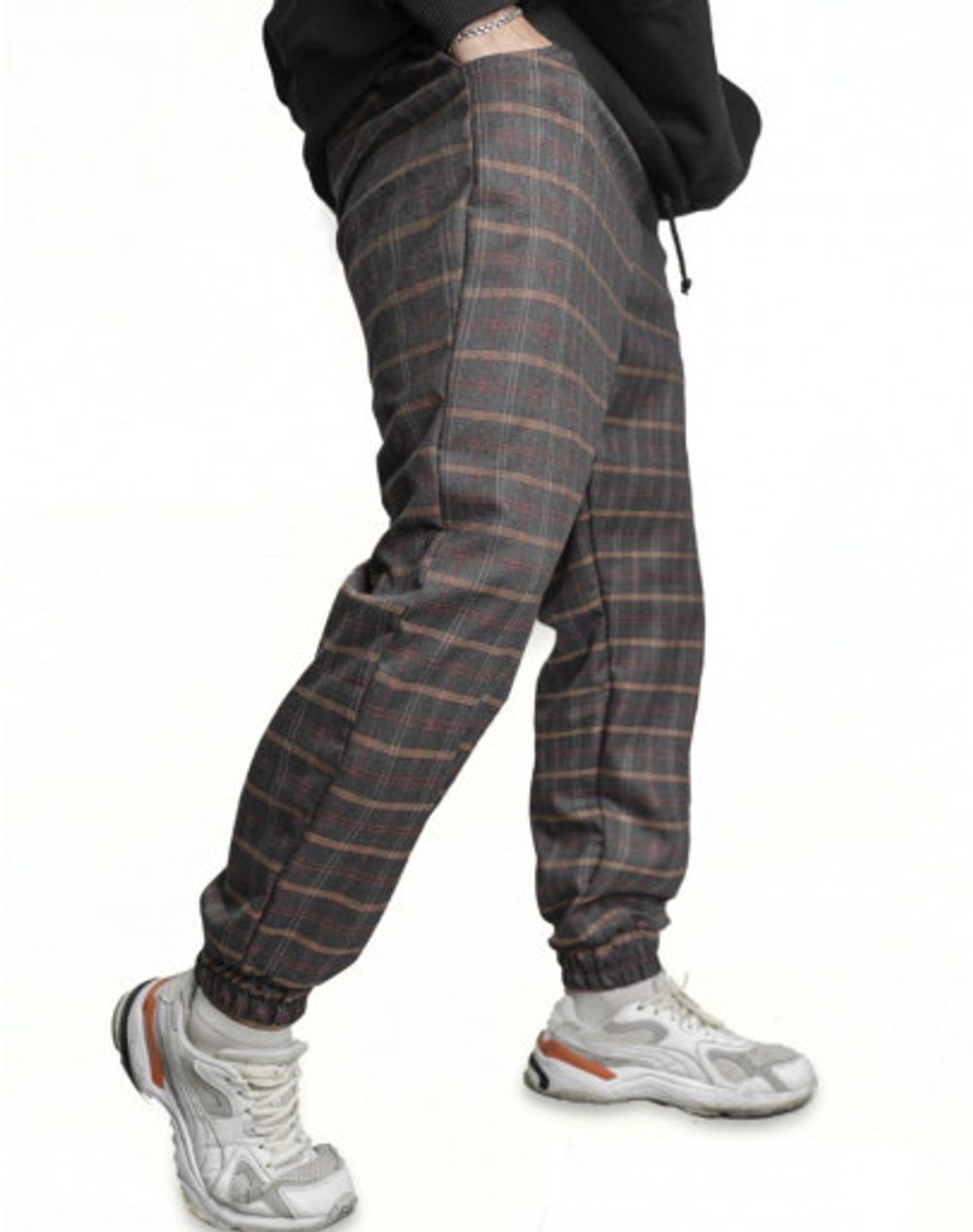 Брюки БИЧ Клетчатые Темно-серые