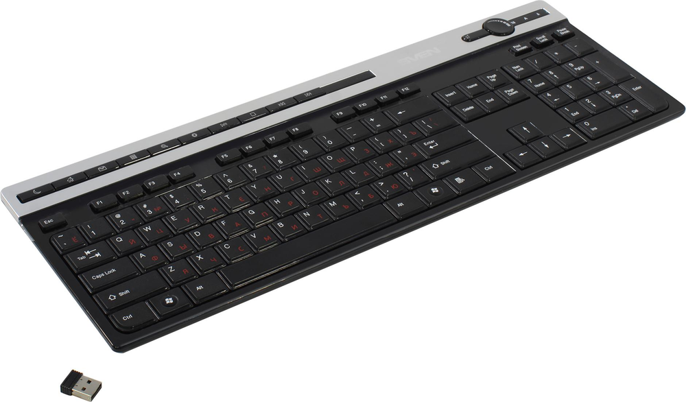 Клавиатура SVEN Wireless KB-E5500W Black  &lt;USB&gt; 115КЛ,  беспроводная