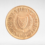 Cyprus, 2 Cents (Type 2 Coat of Arms), 1998, XF