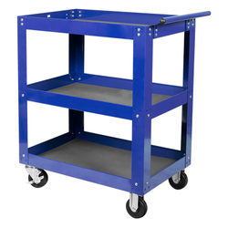 МАСТАК (520-33720B) Тележка инструментальная открытая, 3 полки, синяя