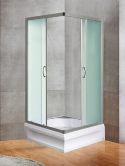 Душевое ограждение RIVER MORAVA XL 90/24 МТ Душевое ограждение без поддона 90х90х185 10000003391 Квадрат Универсальная  Хром матовый