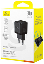 Зарядное устройство Baseus Palm USB Type-C, USB черный