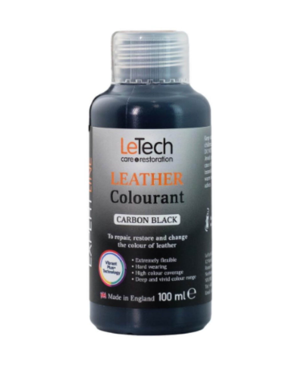 LeTech Expert Line Краска для кожи (Leather Colourant) Carbon Black 100мл